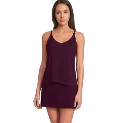 Women's Tulip Hem Tankini Top