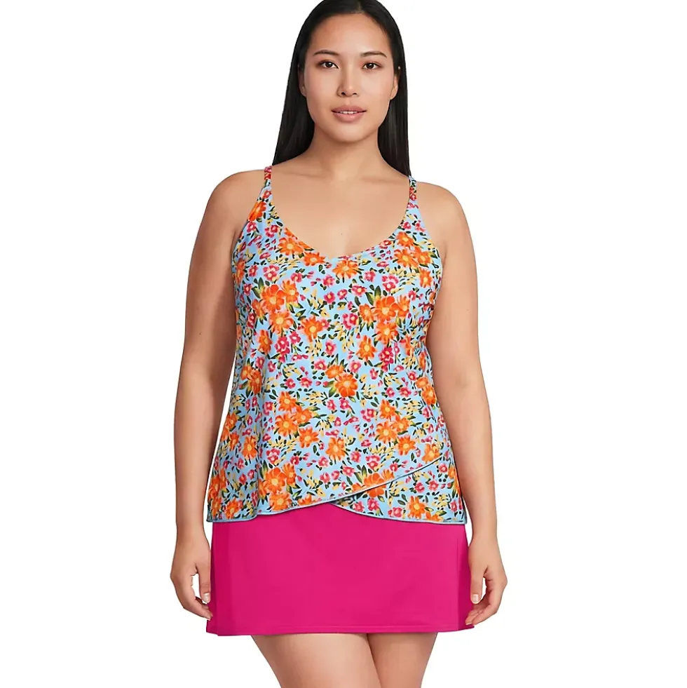 Women's Tulip Hem Tankini Top