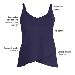 Women's Tulip Hem Tankini Top