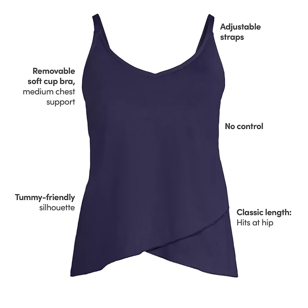 Women's Tulip Hem Tankini Top