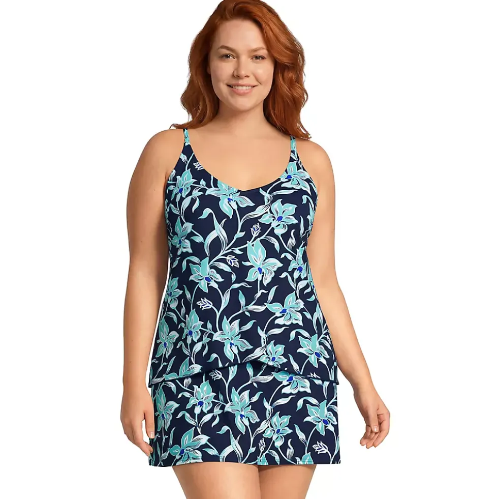 Women's Tulip Hem Tankini Top