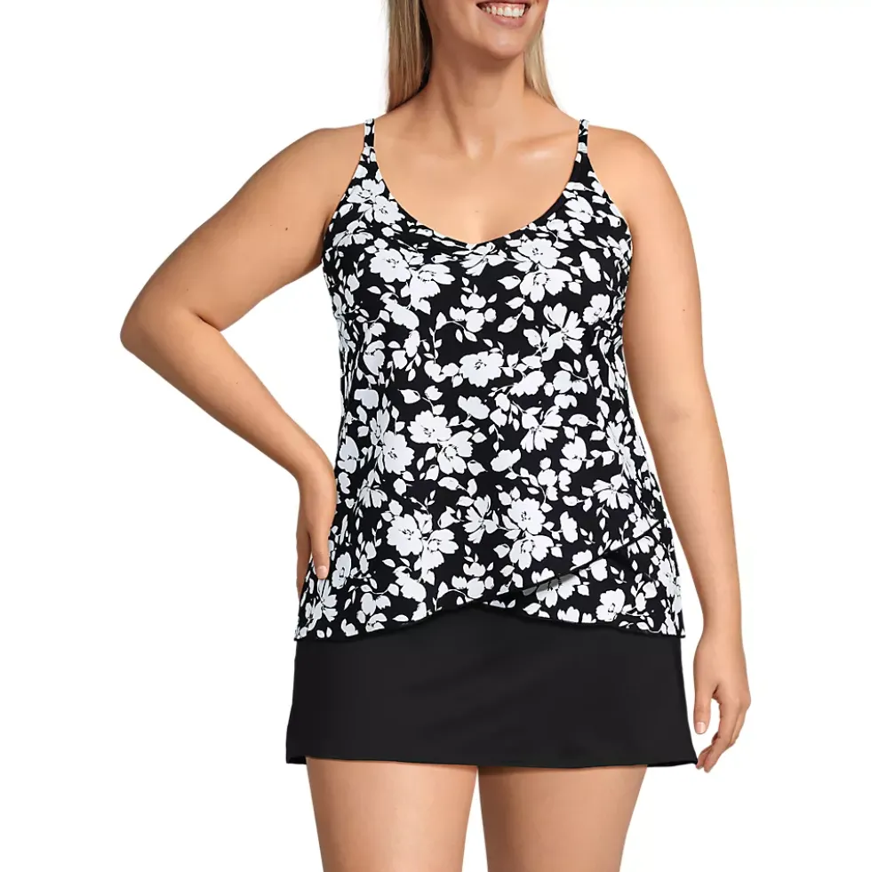 Women's Tulip Hem Tankini Top