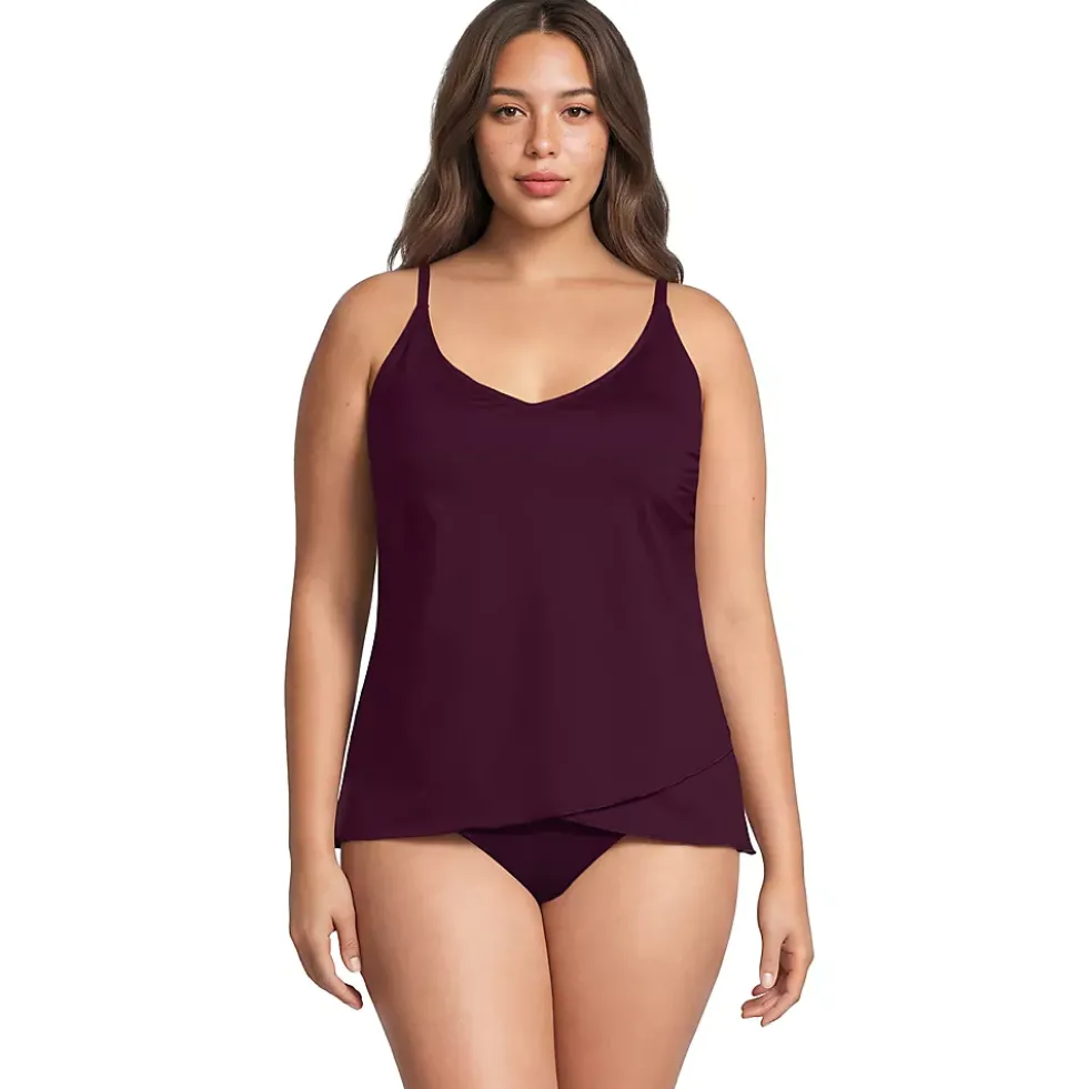Women's Tulip Hem Tankini Top
