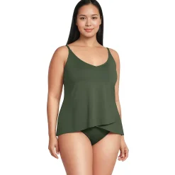 Women's Tulip Hem Tankini Top