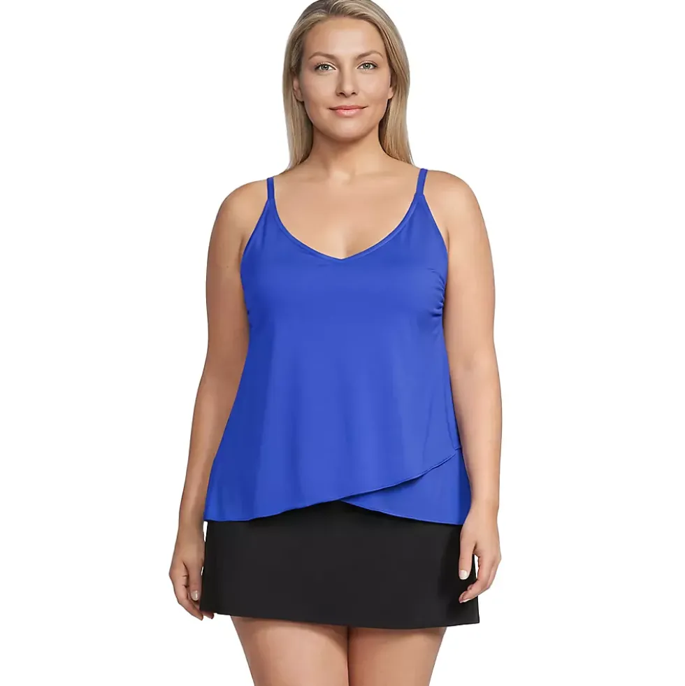 Women's Tulip Hem Tankini Top