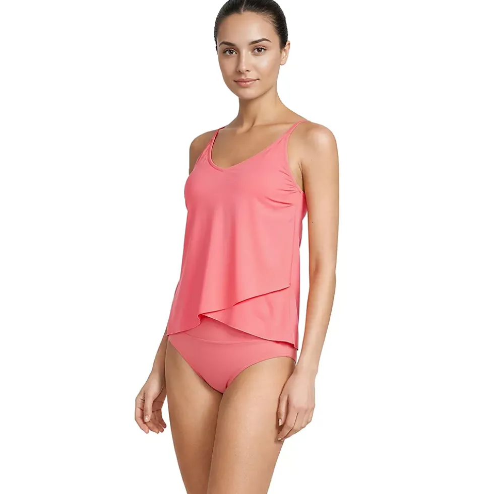 Women's Tulip Hem Tankini Top