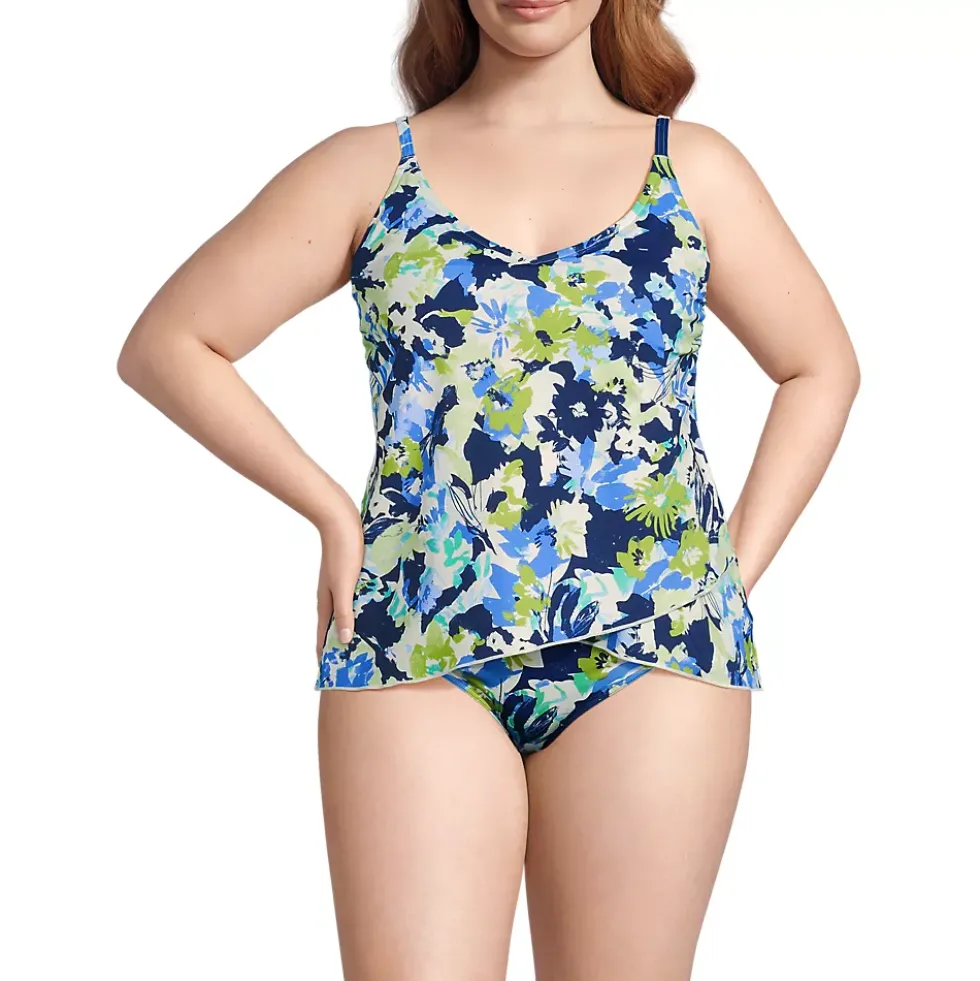 Women's Tulip Hem Tankini Top