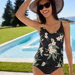 Women's Tulip Hem Tankini Top