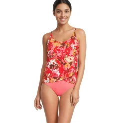 Women's Tulip Hem Tankini Top