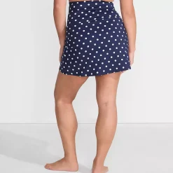 Women's Tummy Control Ultra High Waisted Modest Swim Skirt Swim Bottoms