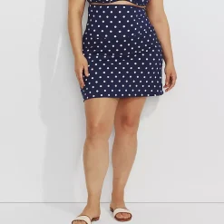 Women's Tummy Control Ultra High Waisted Modest Swim Skirt Swim Bottoms
