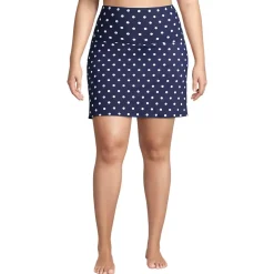 Women's Tummy Control Ultra High Waisted Modest Swim Skirt Swim Bottoms