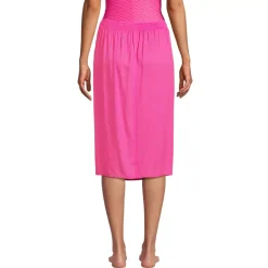 Women's Twist Front Knee Length Swim Cover-up Skirt