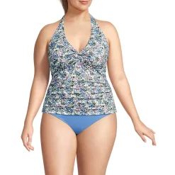 Women's Twist Halter Tankini Top