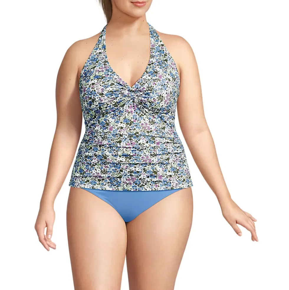 Women's Twist Halter Tankini Top