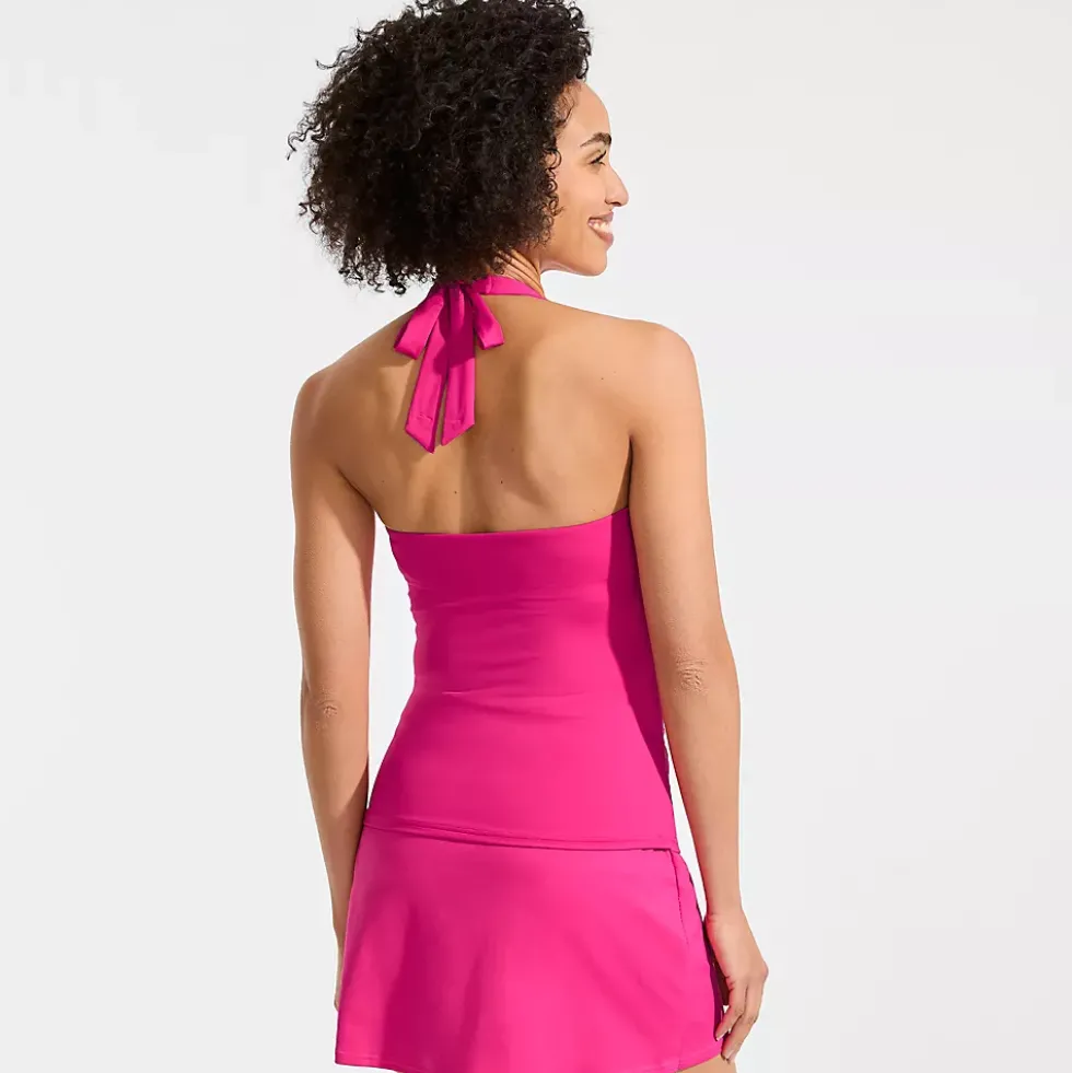 Women's Twist Halter Tankini Top