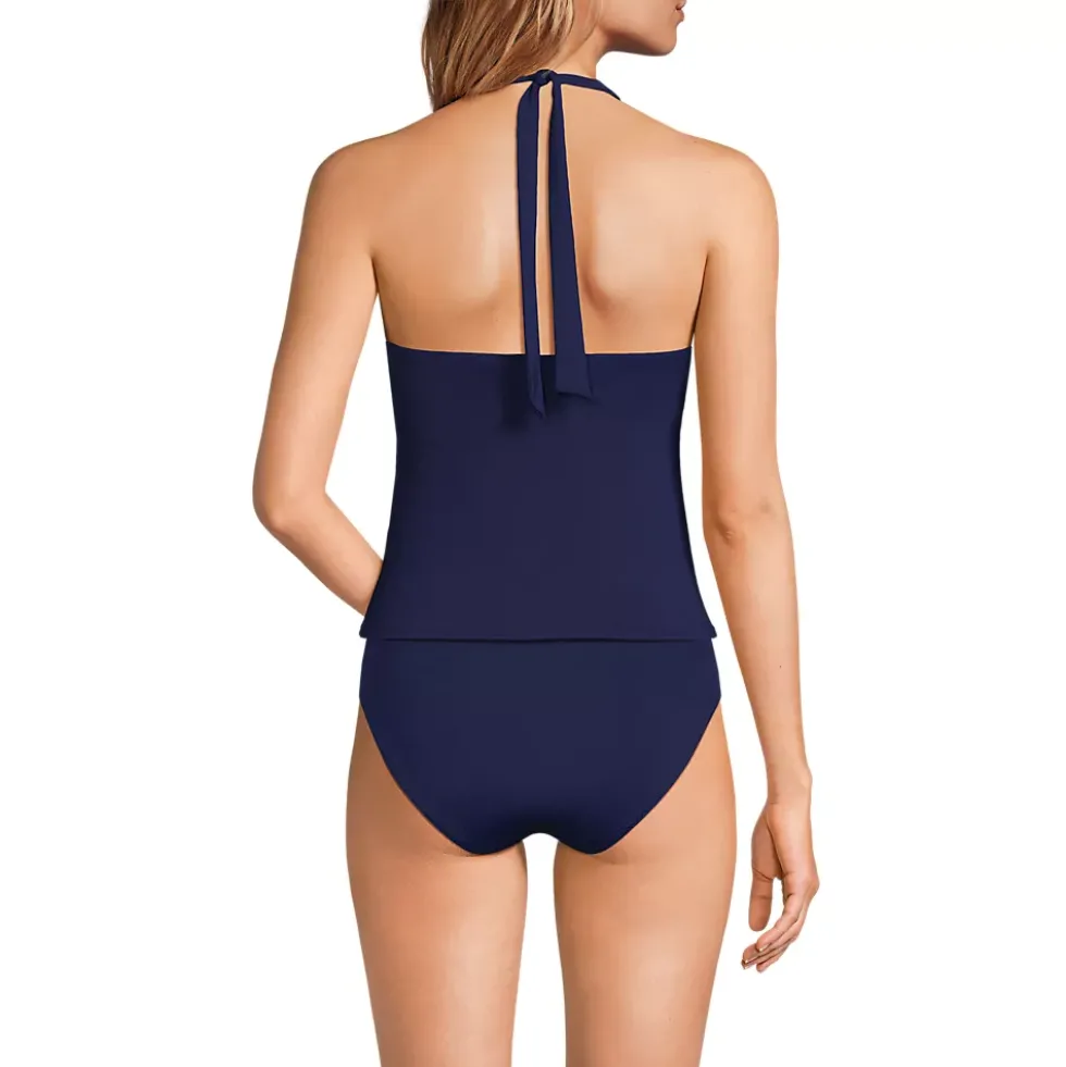 Women's Twist Halter Tankini Top