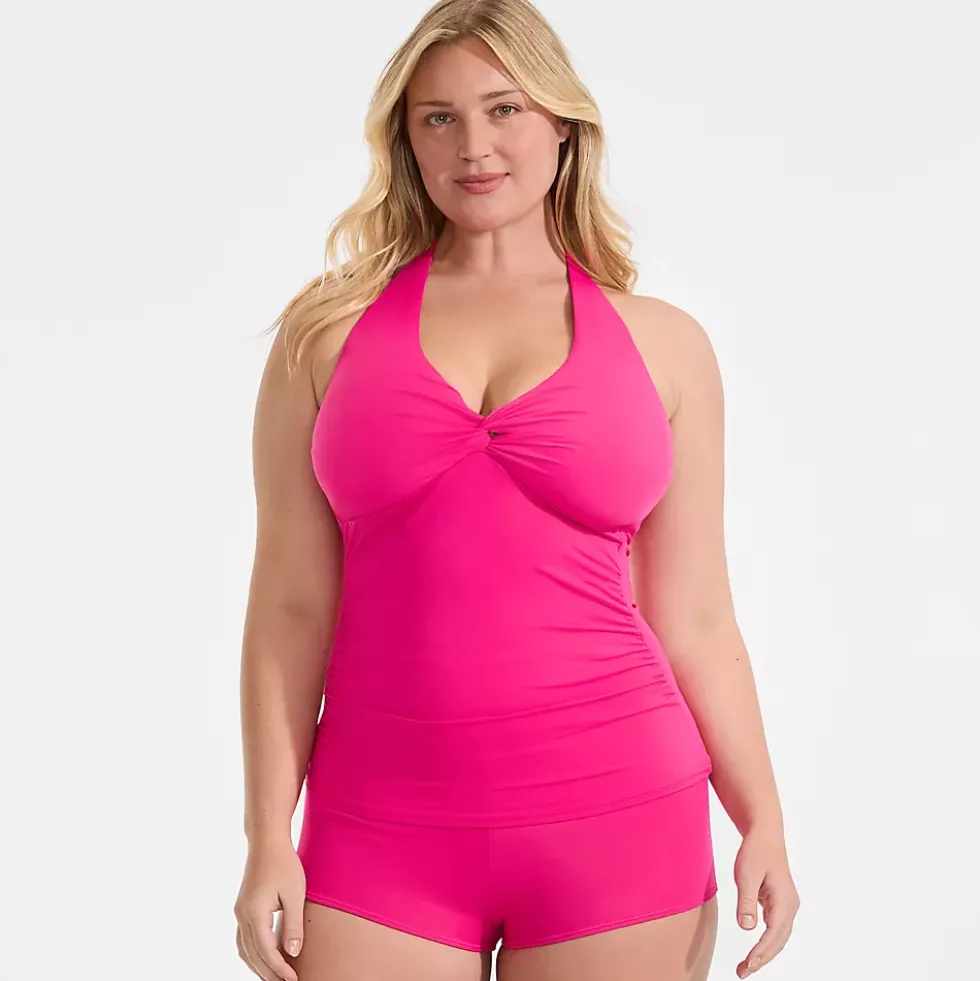 Women's Twist Halter Tankini Top
