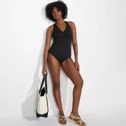 Women's Twist Halter Tankini Top