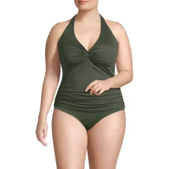 Women's Twist Halter Tankini Top