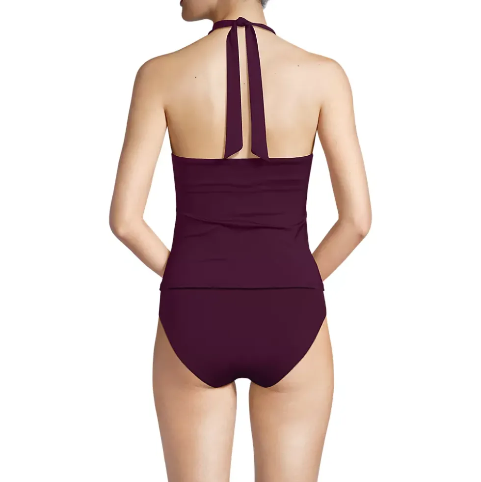 Women's Twist Halter Tankini Top
