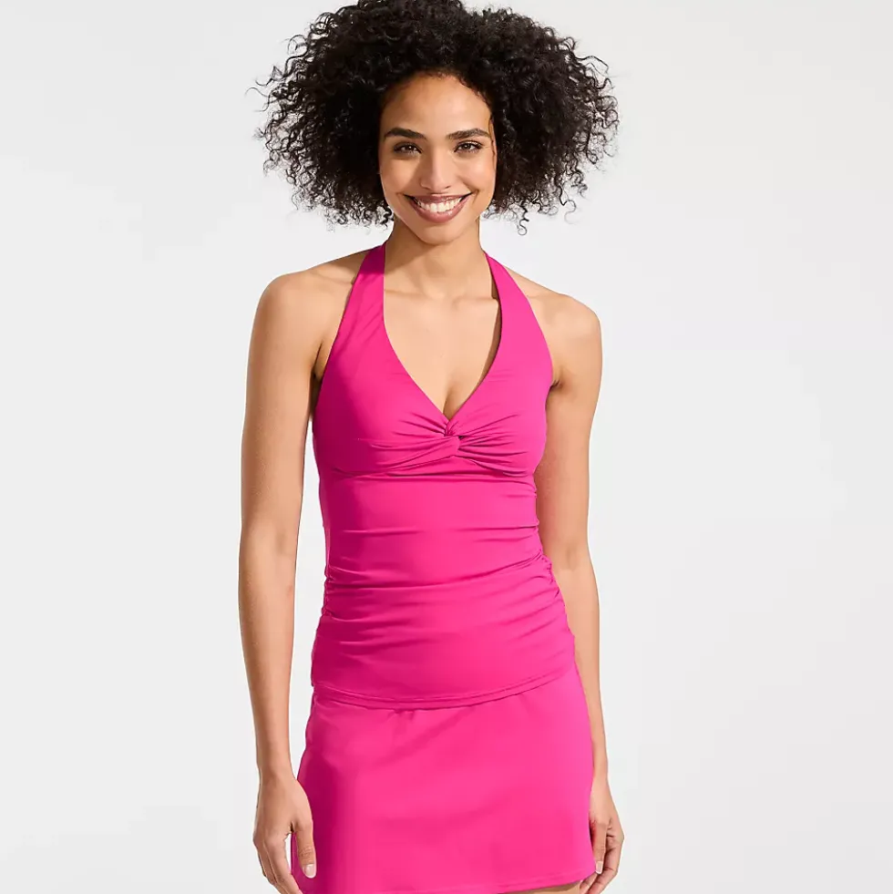 Women's Twist Halter Tankini Top