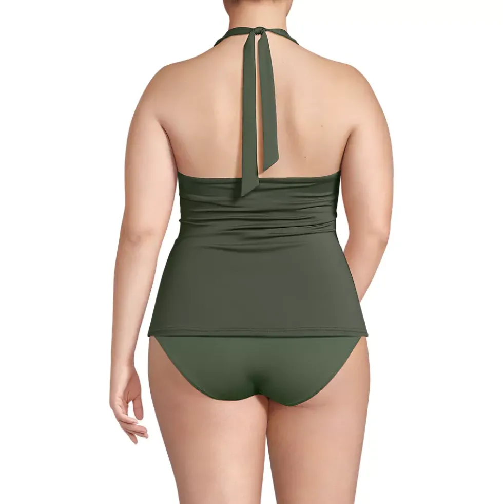 Women's Twist Halter Tankini Top