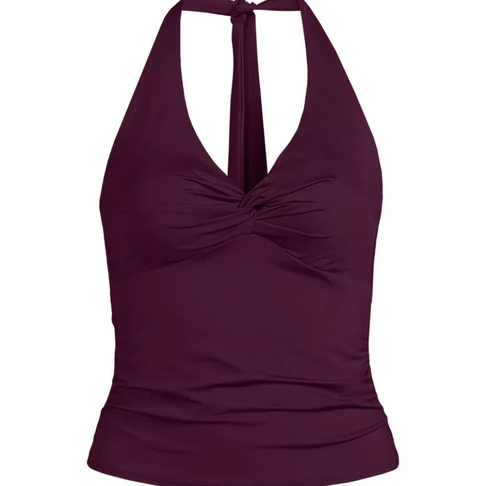 Women's Twist Halter Tankini Top