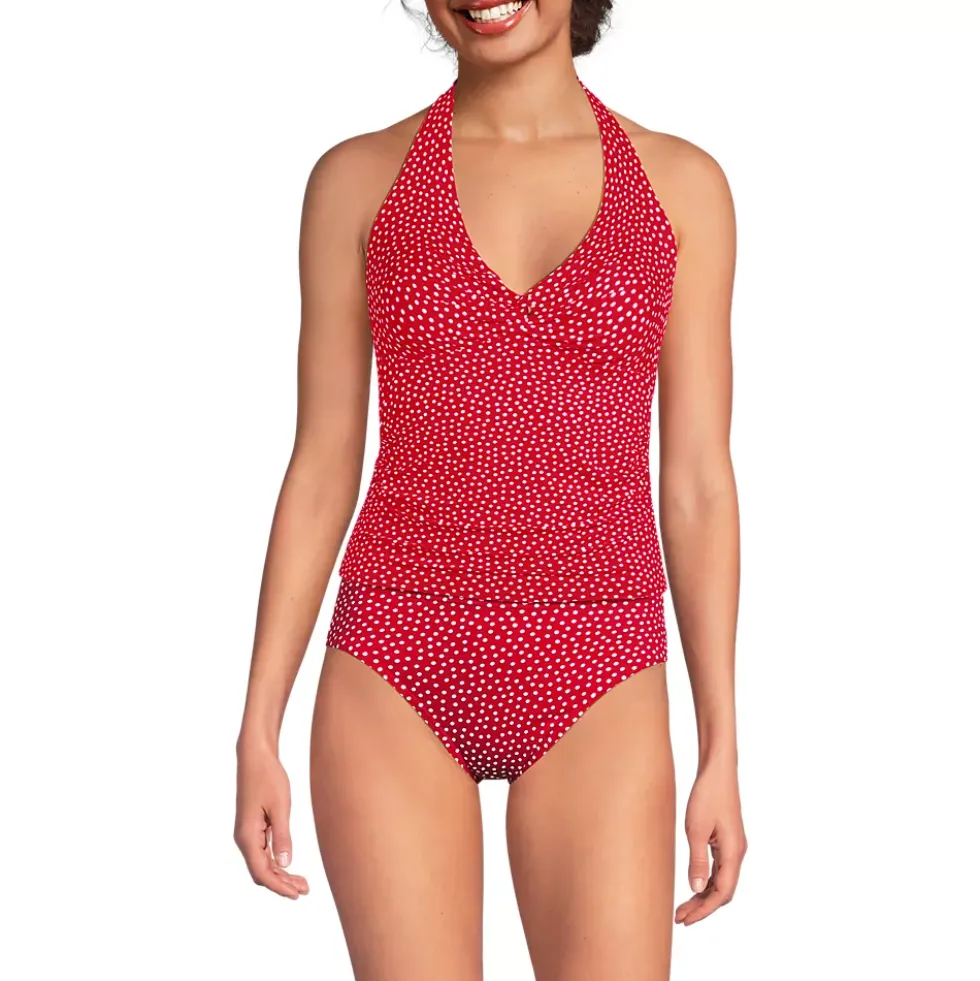 Women's Twist Halter Tankini Top