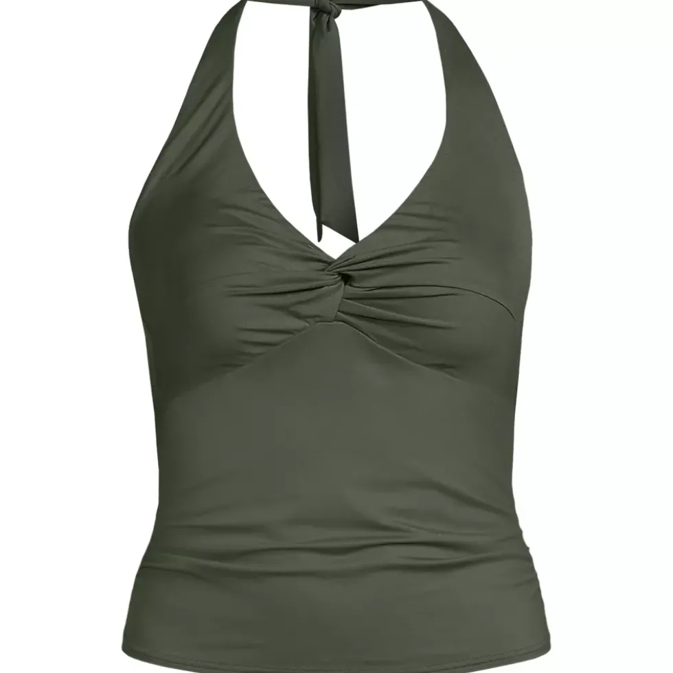 Women's Twist Halter Tankini Top