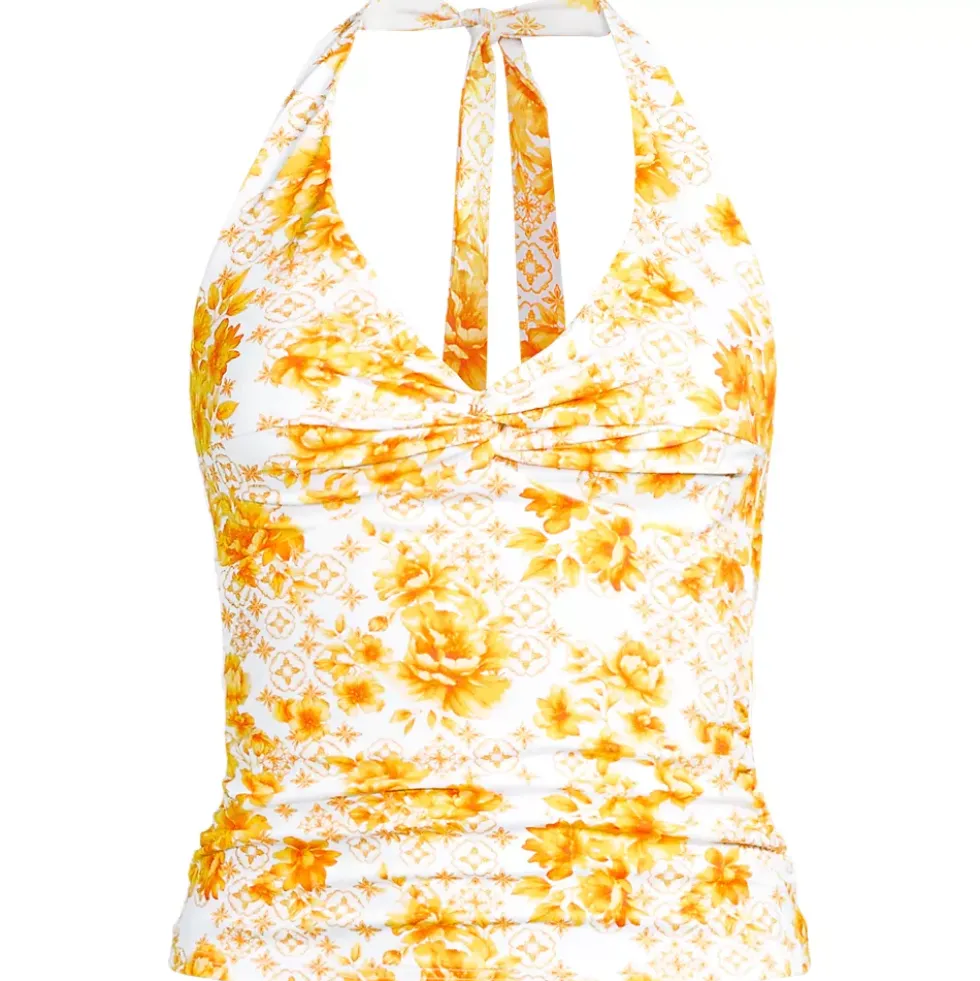 Women's Twist Halter Tankini Top
