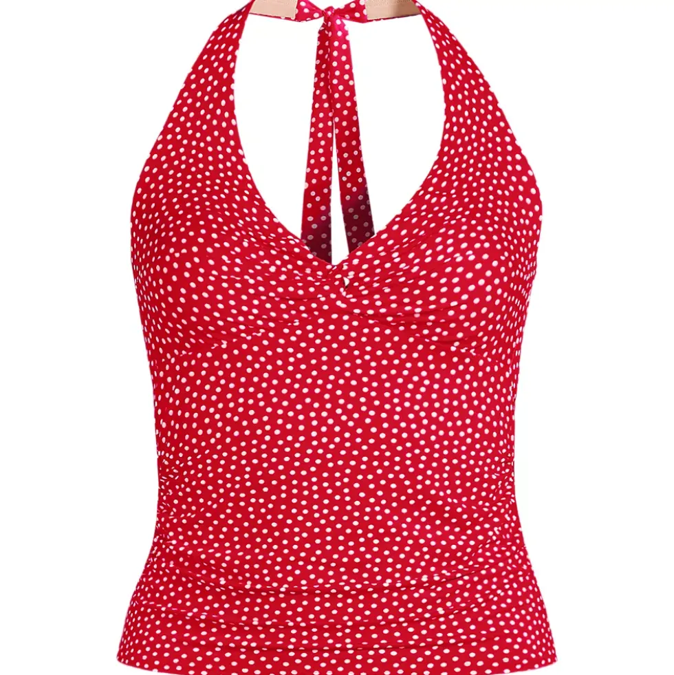 Women's Twist Halter Tankini Top