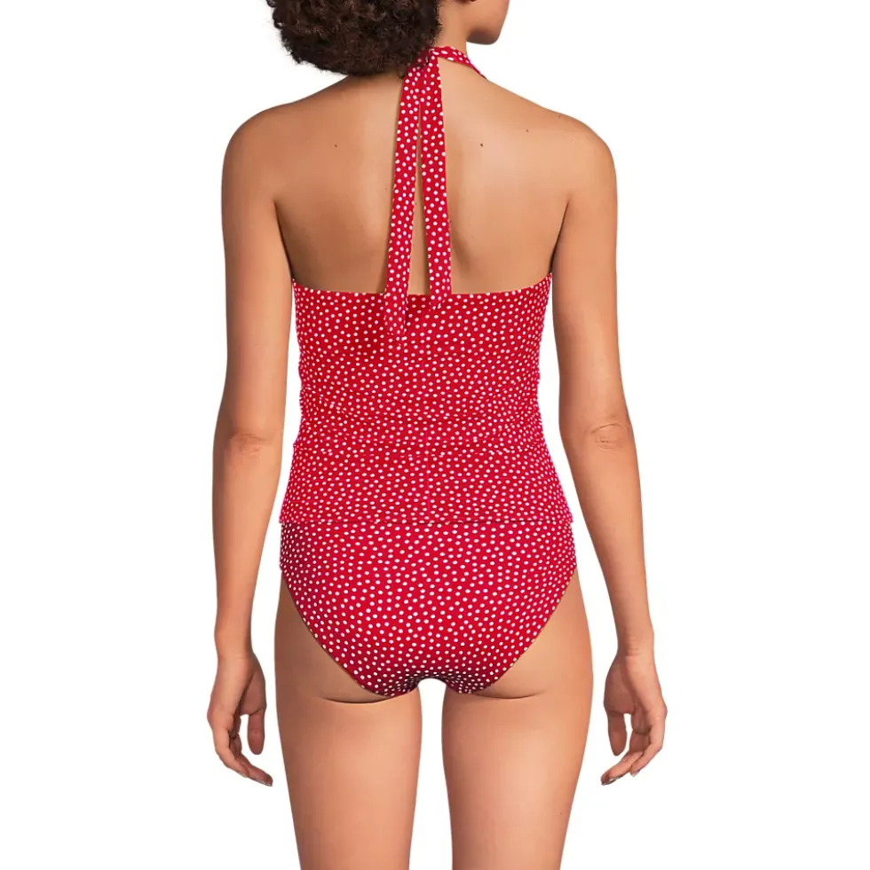 Women's Twist Halter Tankini Top