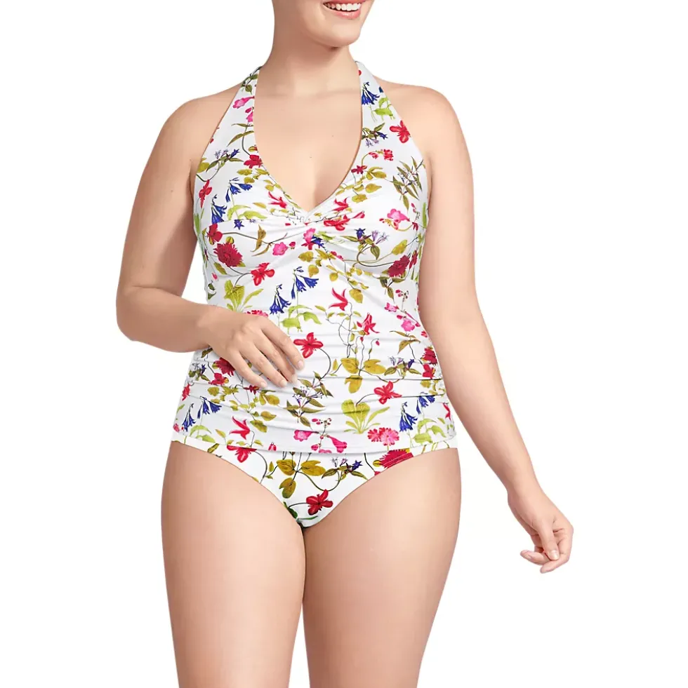 Women's Twist Halter Tankini Top