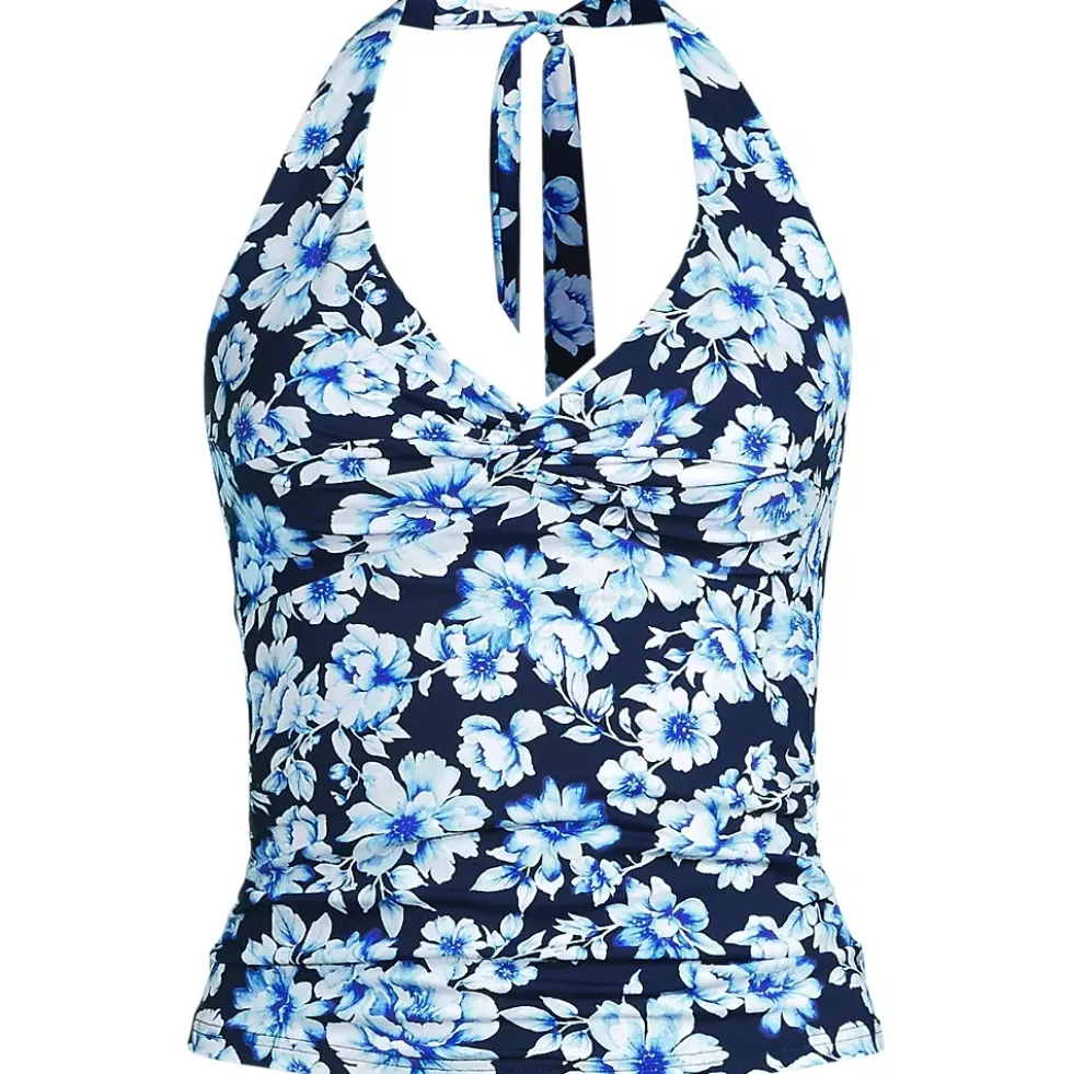 Women's Twist Halter Tankini Top