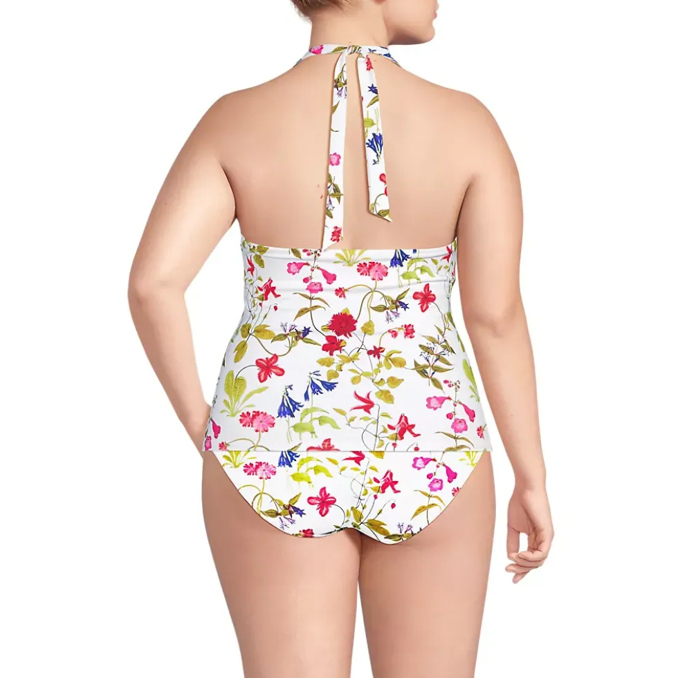 Women's Twist Halter Tankini Top