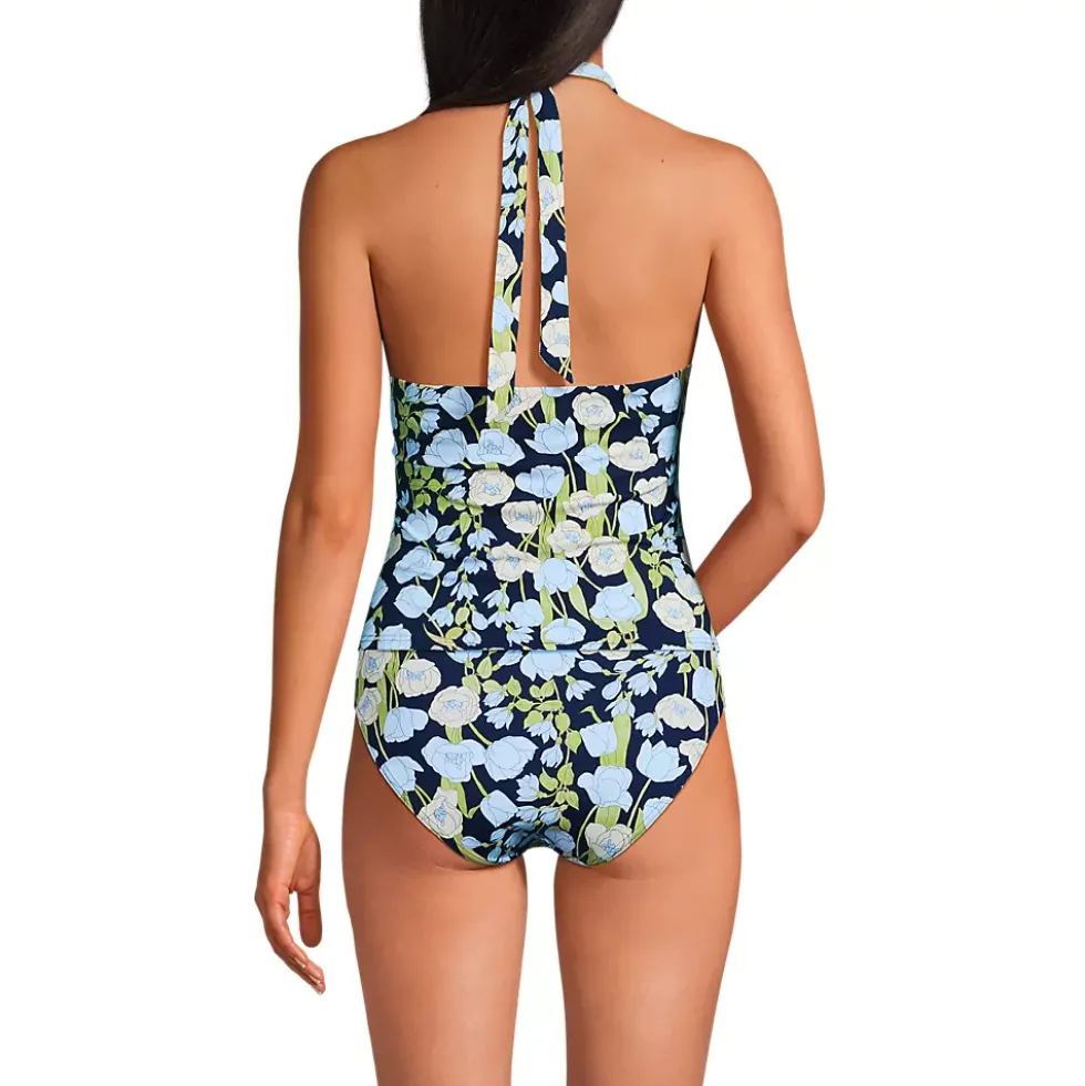Women's Twist Halter Tankini Top