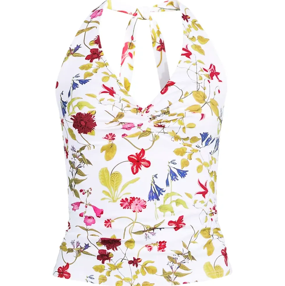 Women's Twist Halter Tankini Top
