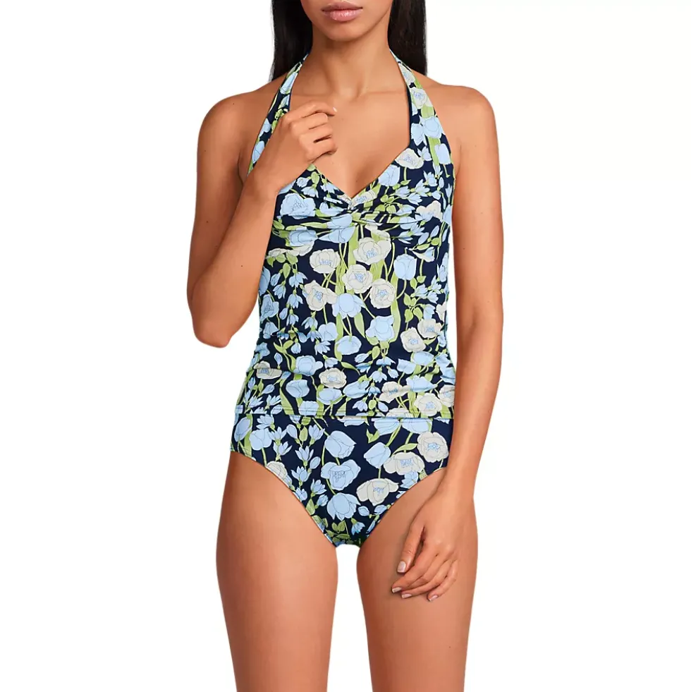 Women's Twist Halter Tankini Top