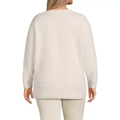 Women's Ultrasoft Crew Neck Hi Low Hem Tunic Sweater