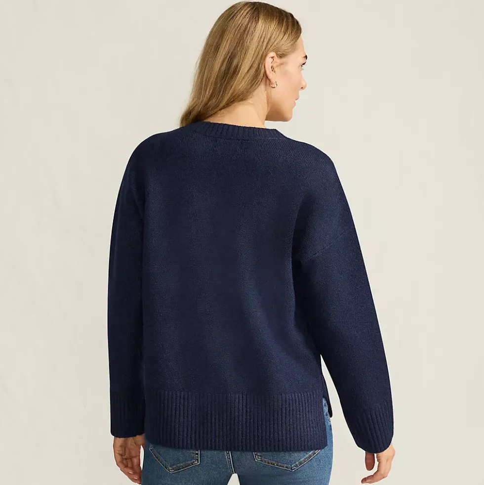 Women's Ultrasoft Crew Neck Hi Low Hem Tunic Sweater