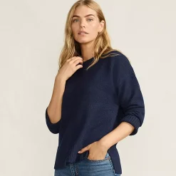 Women's Ultrasoft Crew Neck Hi Low Hem Tunic Sweater