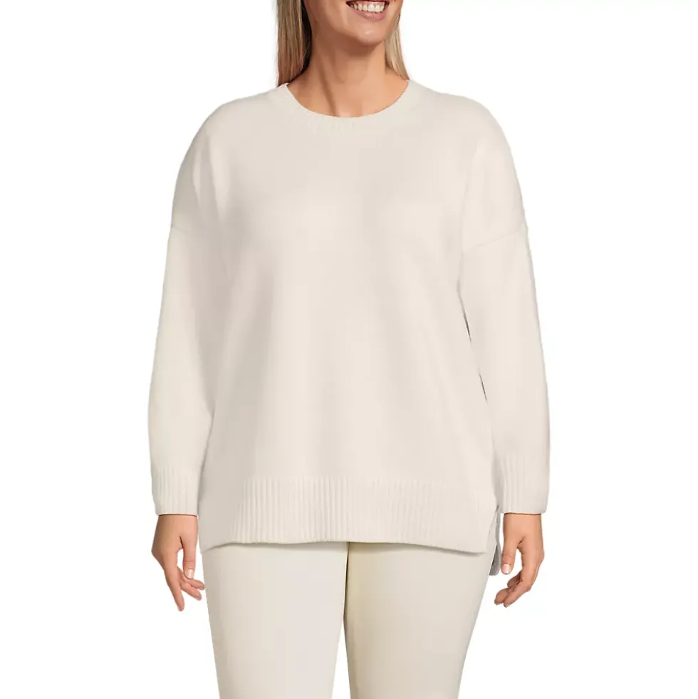 Women's Ultrasoft Crew Neck Hi Low Hem Tunic Sweater