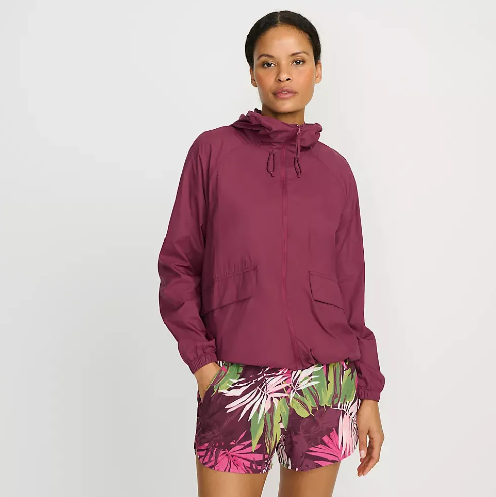 Women's UPF Packable Hooded Windbreaker Jacket