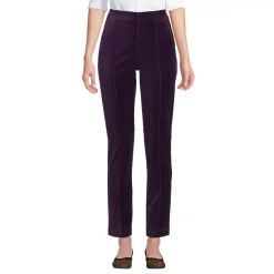 Women's Velvet High Rise Pintuck Pencil Ankle Pants