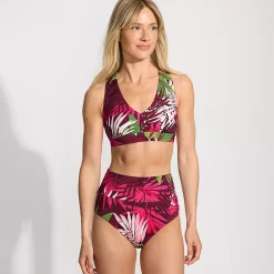 Women's V-Neck Bikini and High Waisted Bottom Swimsuit Set