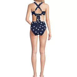 Women's V-Neck Bikini and High Waisted Bottom Swimsuit Set