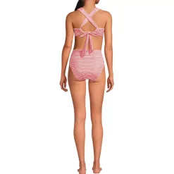 Women's V-Neck Bikini and High Waisted Bottom Swimsuit Set