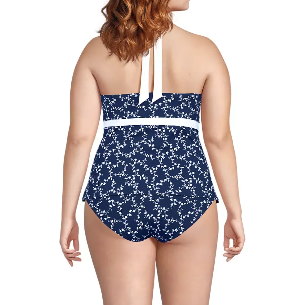 Women's V-Neck Halter Tankini Top