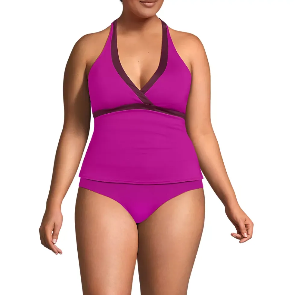 Women's V-Neck Halter Tankini Top